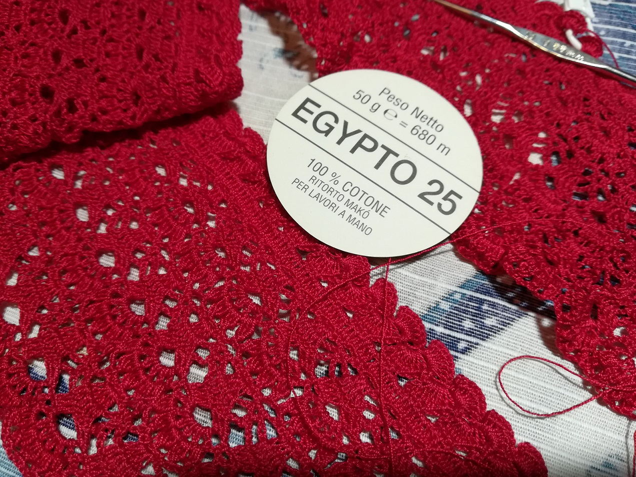 Кружевная полоса из Egypto 25 крючок Tulip 0.55